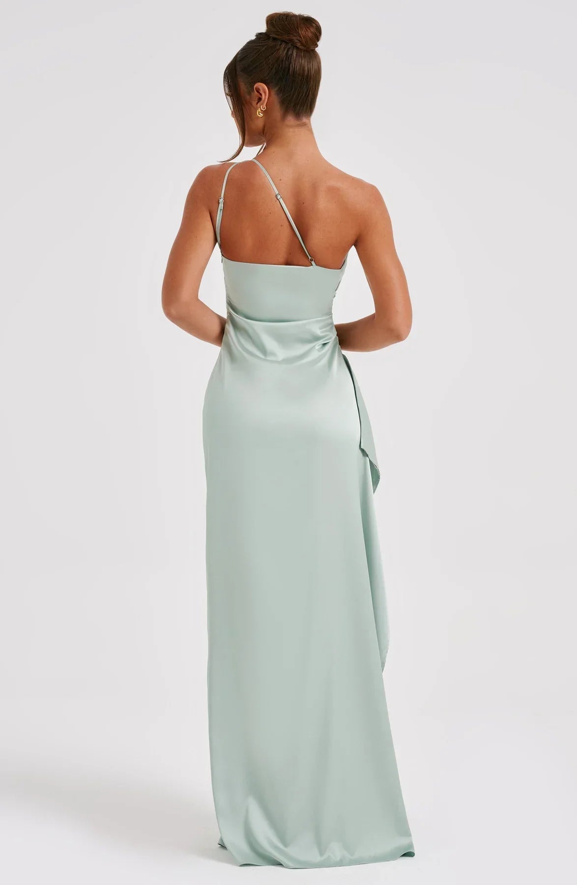 Rogue - Satin One-Shoulder Split Dress