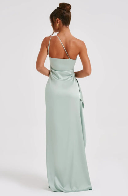 Rogue - Satin One-Shoulder Split Dress